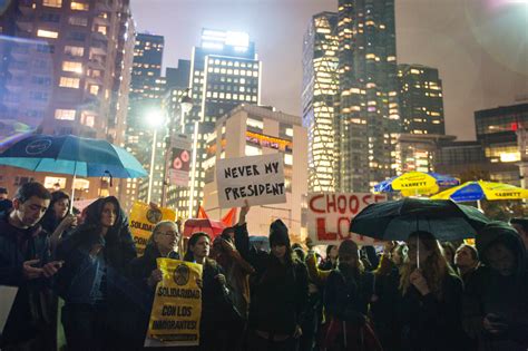 ‘not Our President Protests Spread After Donald Trumps Election The New York Times