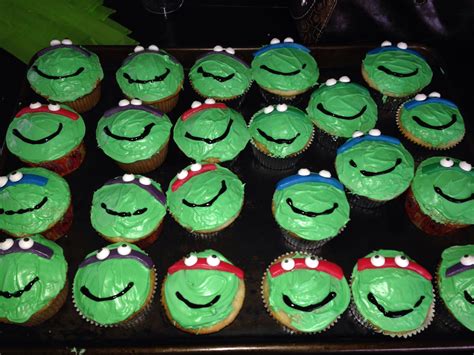Keegans Teenage Mutant Ninja Turtles Cupcakes Ninja Turtle Cupcakes