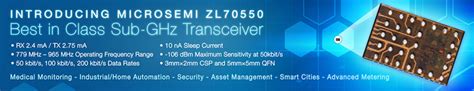 Microsemi Announces Industrys Lowest Power Radio Transceiver For