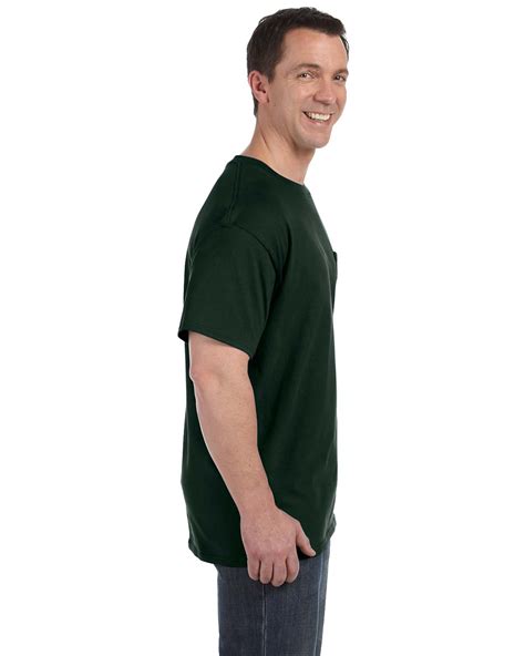 Hanes Mens Pocket T Shirt 100 Cotton Comfortsoft Heavy Tagless S Xl