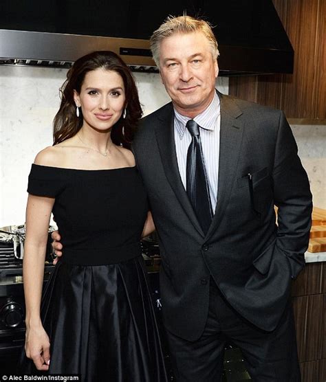alec baldwin and wife hilaria pose by stove in kitchen daily mail online