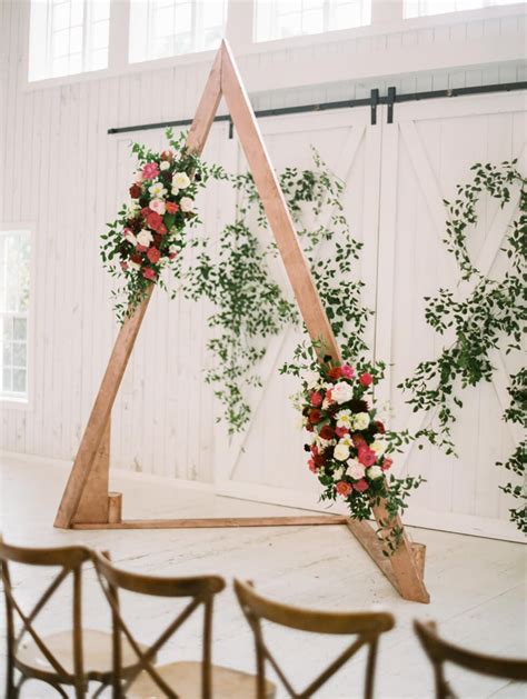Copper Arch Wedding Ceremony At The White Sparrow Barn Coral Lane