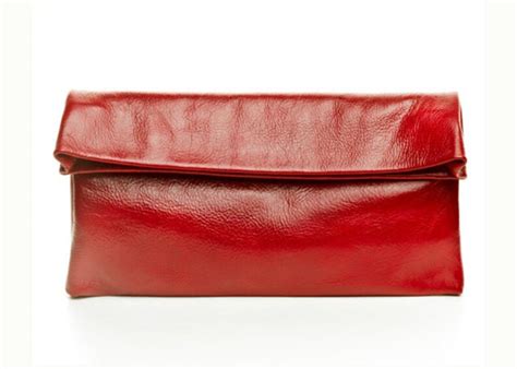 Sale Red Leather Clutch Deep Red Leather Clutch Bag Fold Etsy