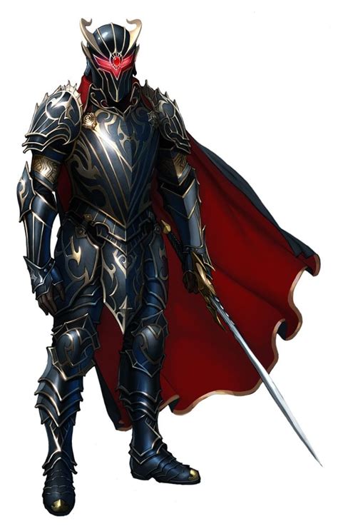 M Fighter Eldritch Knight Plate Armor Helm Cloak Sword Midlvl The Red