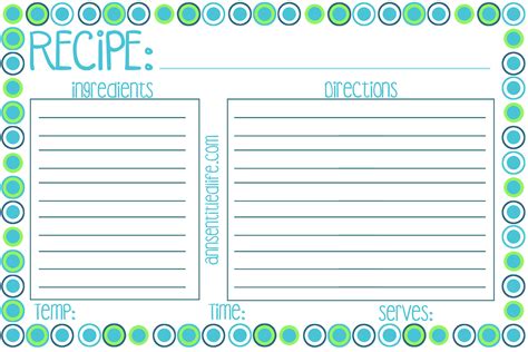 Free Printable From The Kitchen Of Recipe Cards
