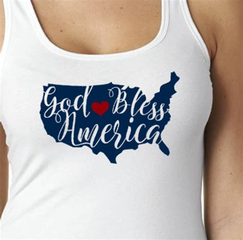 God Bless America Svg American Flag Shirt Downloadable For Etsy