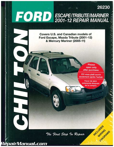 Ford Escape Mazda Tribute Mariner Chilton Repair Manual 2001 2012