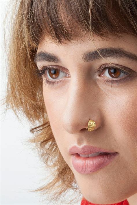 Large Gold Nose Ring Large Nose Ring Gold Statement Nose Etsy Indian Nose Ring Nose Ring