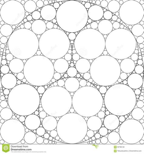 An Abstract Pattern With Circles And Bubbles In Black And White Stock