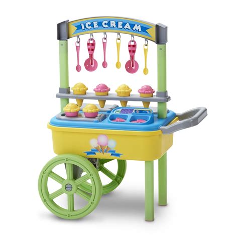 American Plastic Toys Kids My Very Own First Ice Cream Cart Stand Role