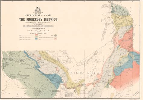 Geological Map Of The Kimberley District Western Australia State