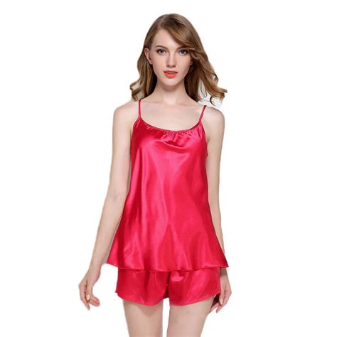 2018 Women Sexy Pajamas Girl Harness Nightgown Cool Soft Imitation Silk