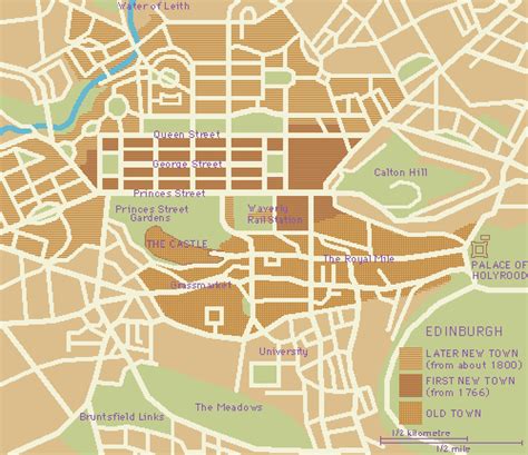 Images And Places Pictures And Info Old Town Edinburgh Map