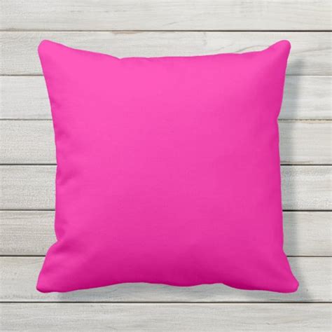 Solid Hot Pink Outdoor Pillow