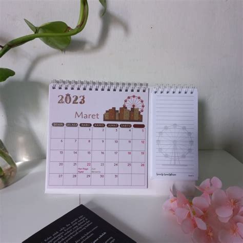 Jual 2023 Desk Calendar Aesthetic With Note Or Planner Desk Calender