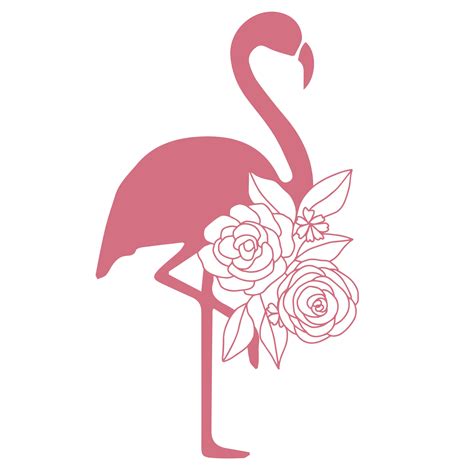 Flowers Flamingo Floral Svg Download File Plotter File Etsy
