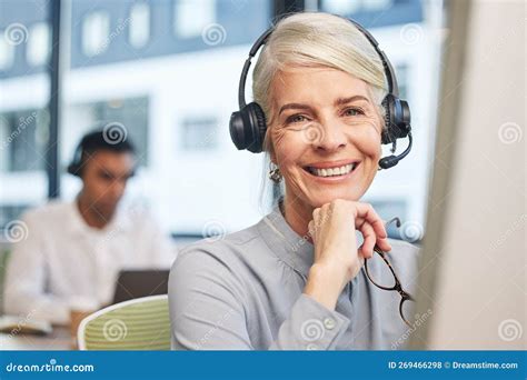 Face Of Call Center Consultant Woman Telemarketing Agent Or Virtual