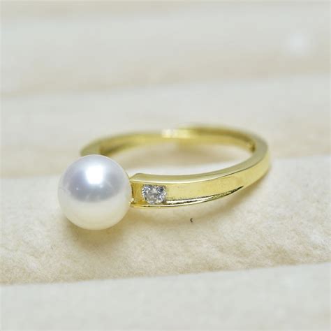Buy Zhboruini Fashion Pearl Ring Round Pearl Jewelry