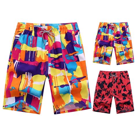 Buy Mens Colorful Beach Shorts Plus Size Quick Dry