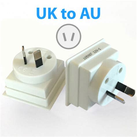2 X Uk To Au Australian 2 Pin Travel Adaptor Plug Converter Australia