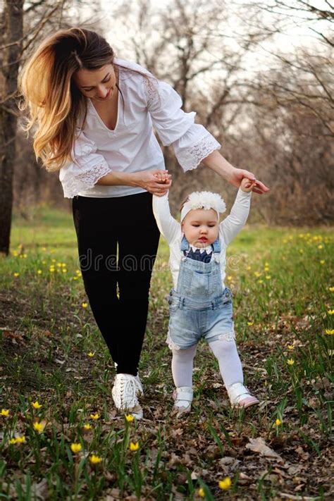 Mom And Baby For A Walk Stock Photo Image Of Darling 156879288