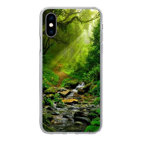 Muchowow Handyhülle Dschungel Wasser Laub Sonne Natur Handyhülle Apple Iphone X10