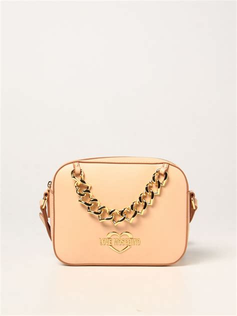 Love Moschino Bag In Synthetic Leather With Chain Natural Love