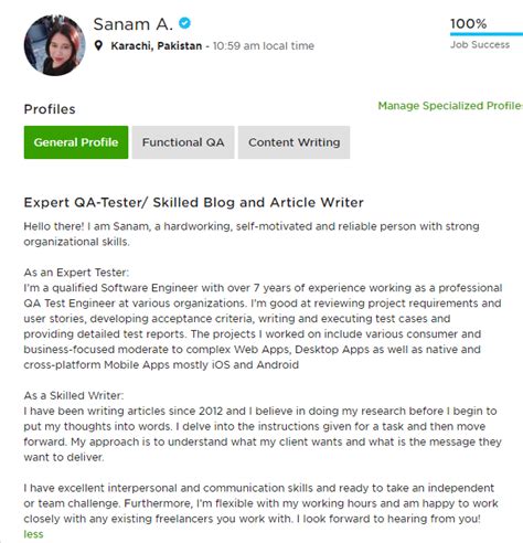 How To Create Specialized Profile In Upwork