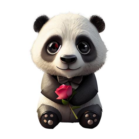 Premium Photo 3d Cute Panda Illustration