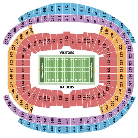 Allegiant Stadium Seating Chart Rows Seats And Club Seats