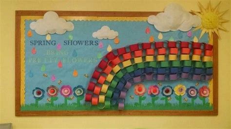 Spring Bulletin Board Spring Showers Bring Pretty Flowers Children