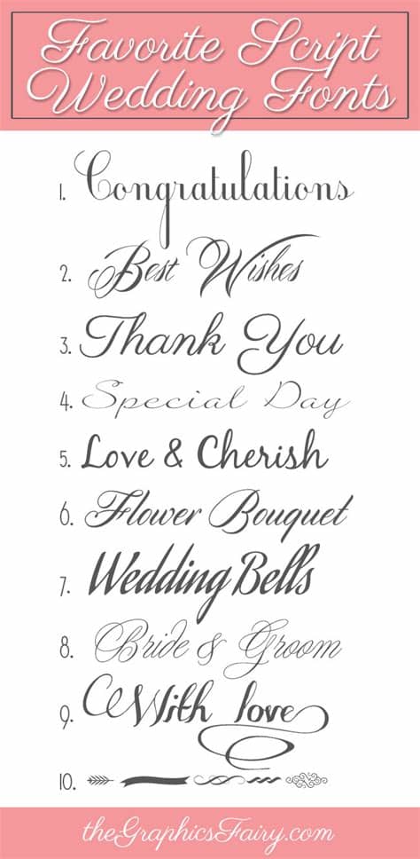 If you have a request for something that's been impossible to. Favorite Script Wedding Fonts - The Graphics Fairy