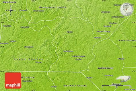 Physical Map Of Richmond County