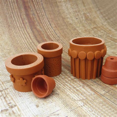 Miniature Terracotta Pots Miniature Clay Pots Miniature Crafts