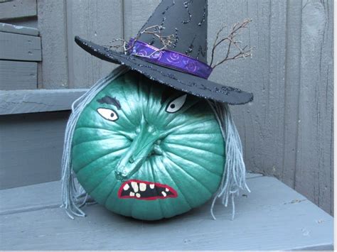 Wicked Witch Painted Pumpkin Halloween Craft Youtube