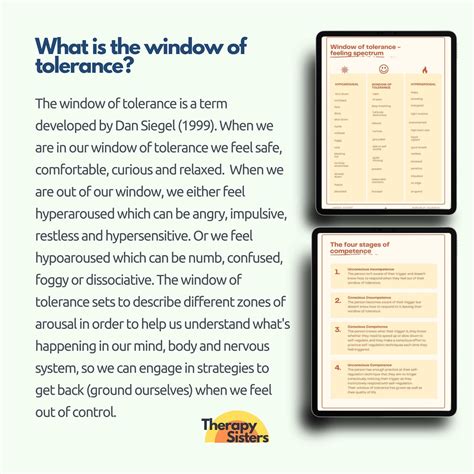 Window Of Tolerance Worksheets For Adults Nervous System Polyvagal