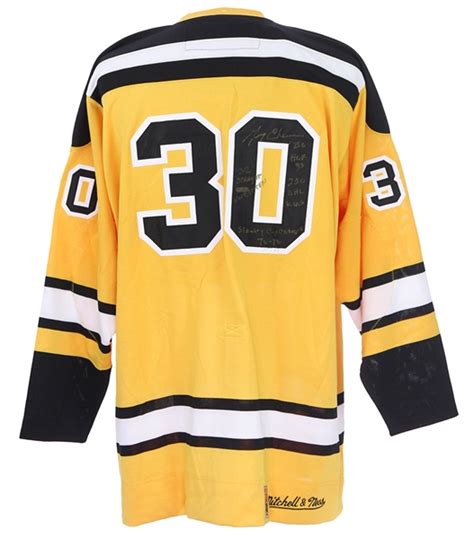 Lot Detail 1966 67 Gary Cheevers Boston Bruins Signed And Multi