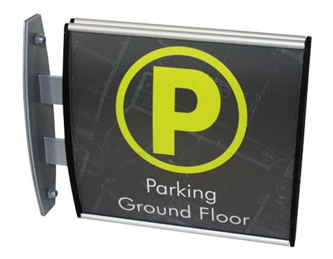 Two Sided Hallway Projecting Sign Wayfinding Signs Display Aisle