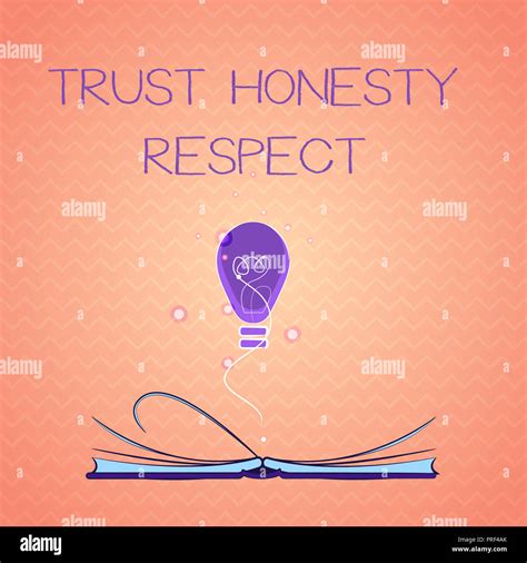 Text Sign Showing Trust Honesty Respect Conceptual Photo Respectable