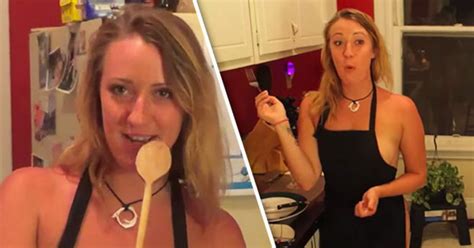 sexy blonde shows you how to spice things up in the kitchen by cooking naked daily star