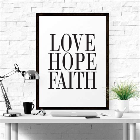 Love Hope Faith Printable Love Hope Faith Instant By Gemsqueen