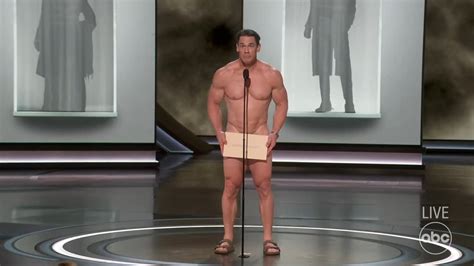 Oscars John Cena Gets To The Naked Truth Of Costume Design VIDEO