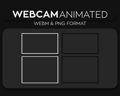 Black And White Gradient Webcam Frame For Streaming Webcam Etsy