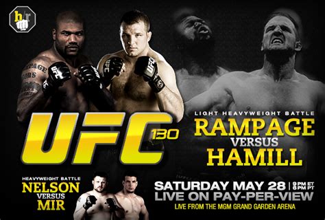 Ufc 130 Fight Card Graphics Custom Pictures For Rampage Hamill And