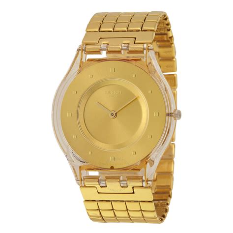Swatch Skin Gold Dial Gold Tone Ladies Watch Sfk394gb Skin Swatch Watches Jomashop