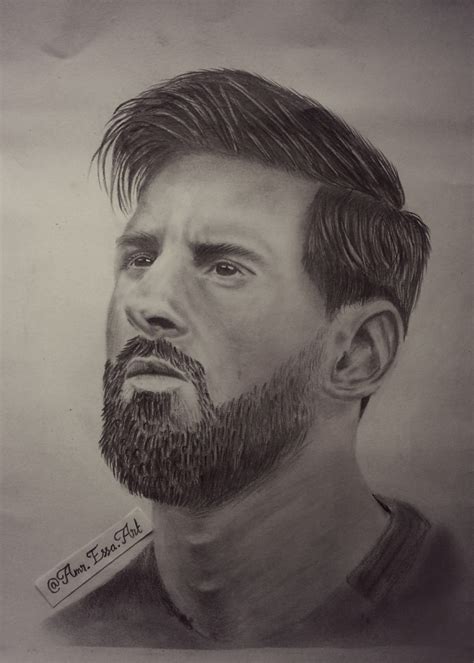 Best Free Lionel Messi Drawing Sketch With Pencil Sketch Drawing Art