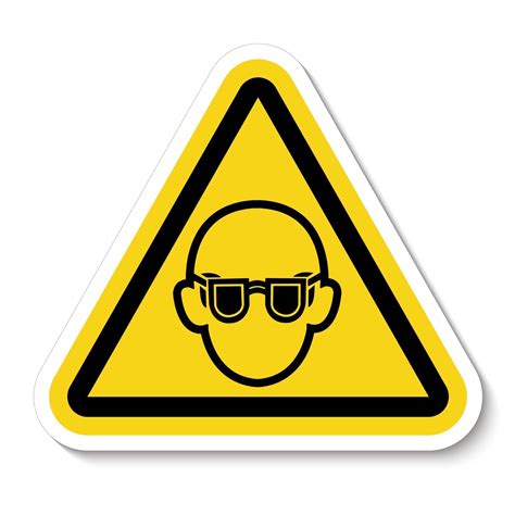 Symbol Wear Safety Glasses Sign Isolate On White Backgroundvector