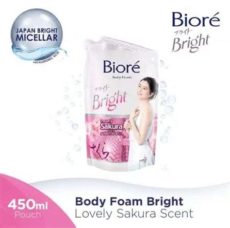 Jual Biore Lovely Sakura Body Foam Kemasan Pouch 450 ML Di Seller