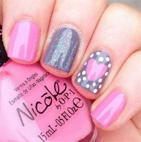 37 Cute Valentine Day Pink Nail Art Design Ideas Ecstasycoffee Fancy Nails Love Nails Trendy