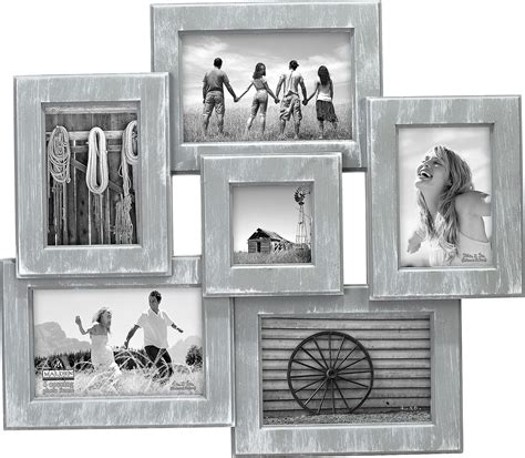 Malden 6 Opening Grey Collage Photo Frame One Size Gray Ebay